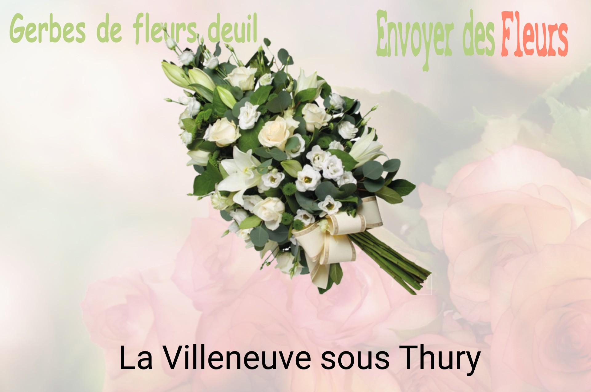 Gerbe de fleurs de deuil livrée à La Villeneuve-sous-Thury